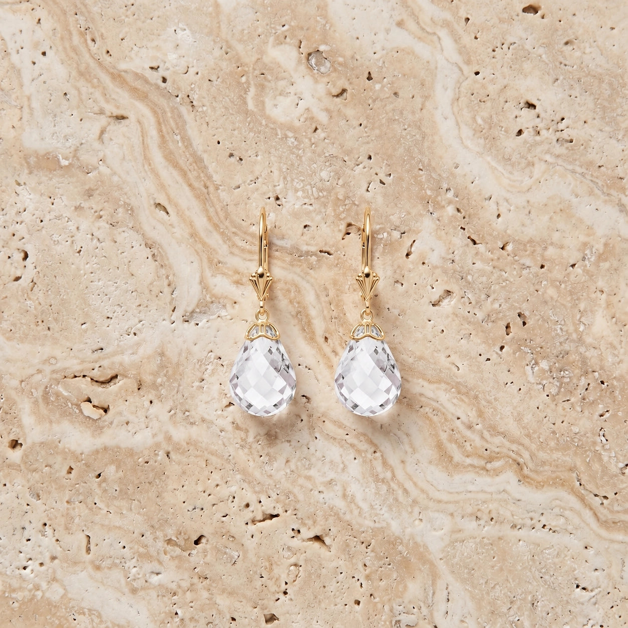 Yellow Gold White Topaz — Mariaflaminia