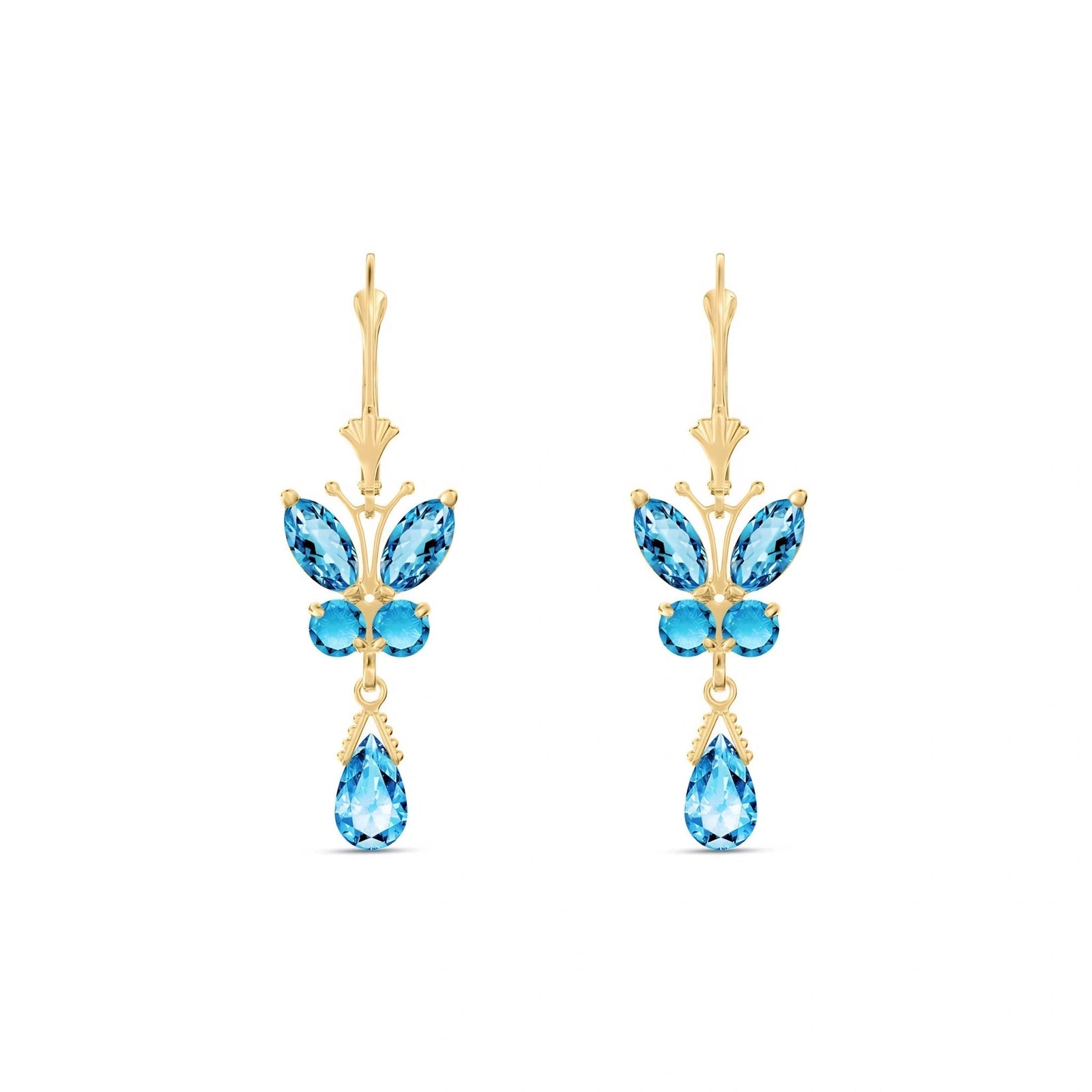 Yellow Gold Blue Topaz — Mariaflavia