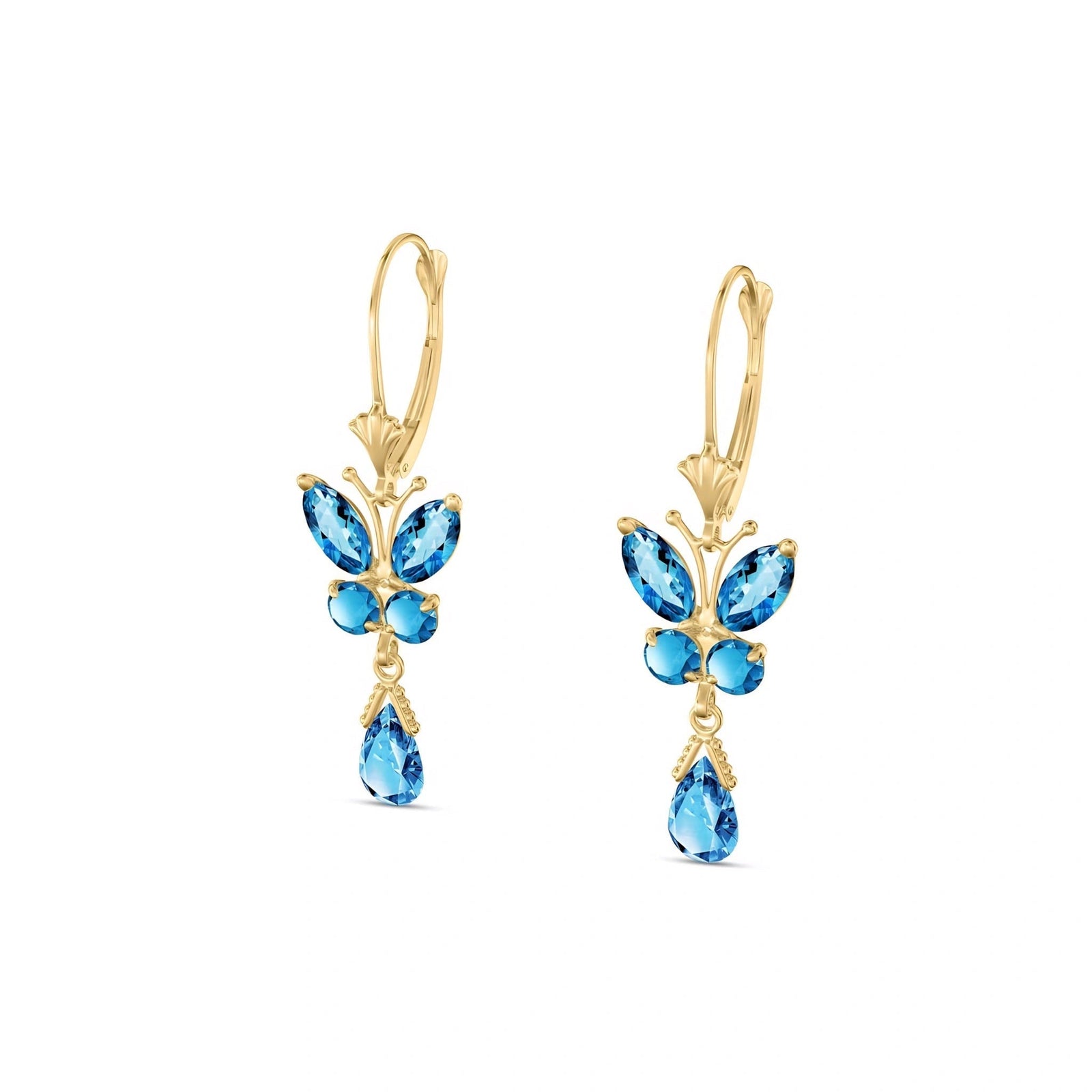 Yellow Gold Blue Topaz — Mariaflavia
