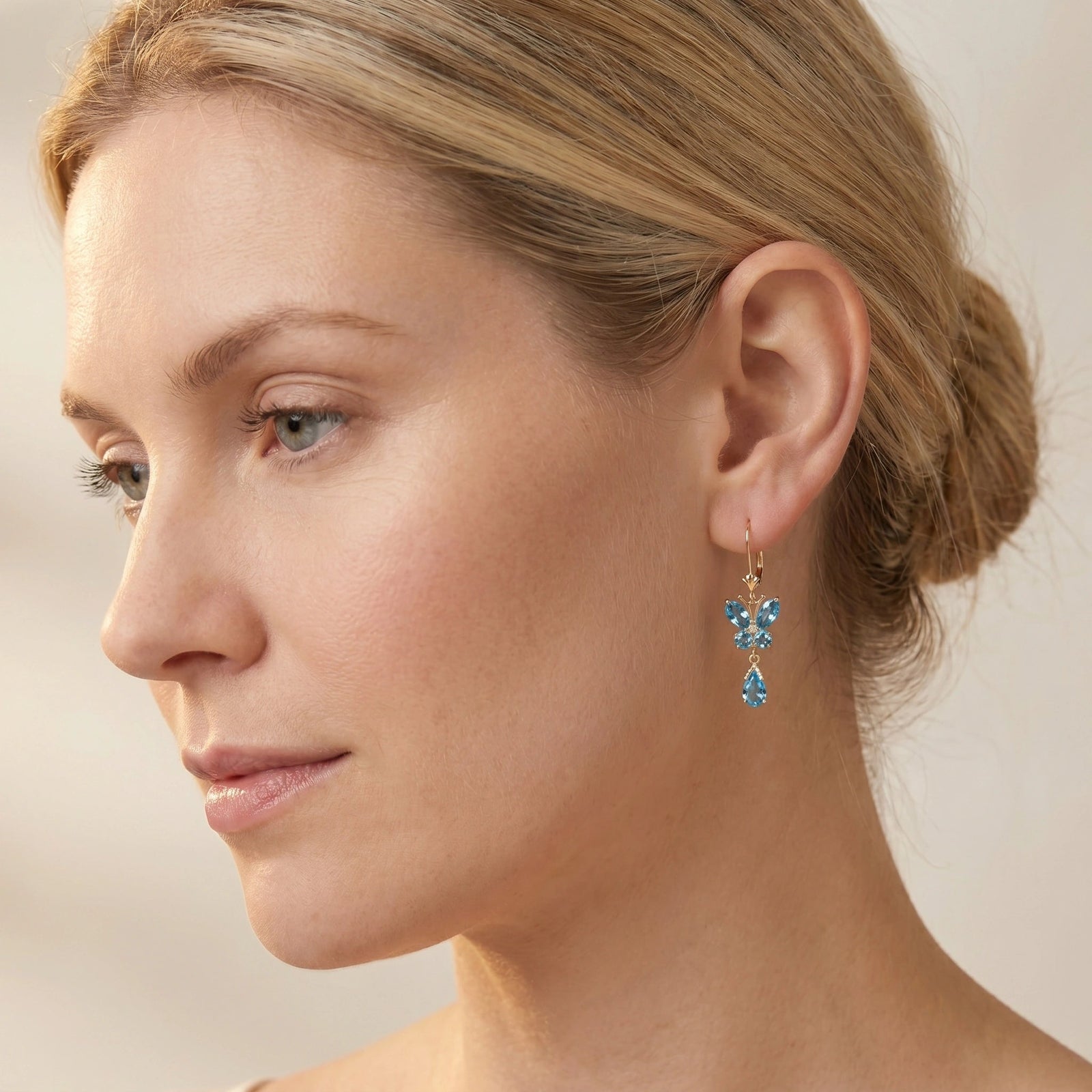 Yellow Gold Blue Topaz — Mariaflavia