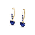 Yellow Gold Earrings Sapphire 10K — Fabrizia