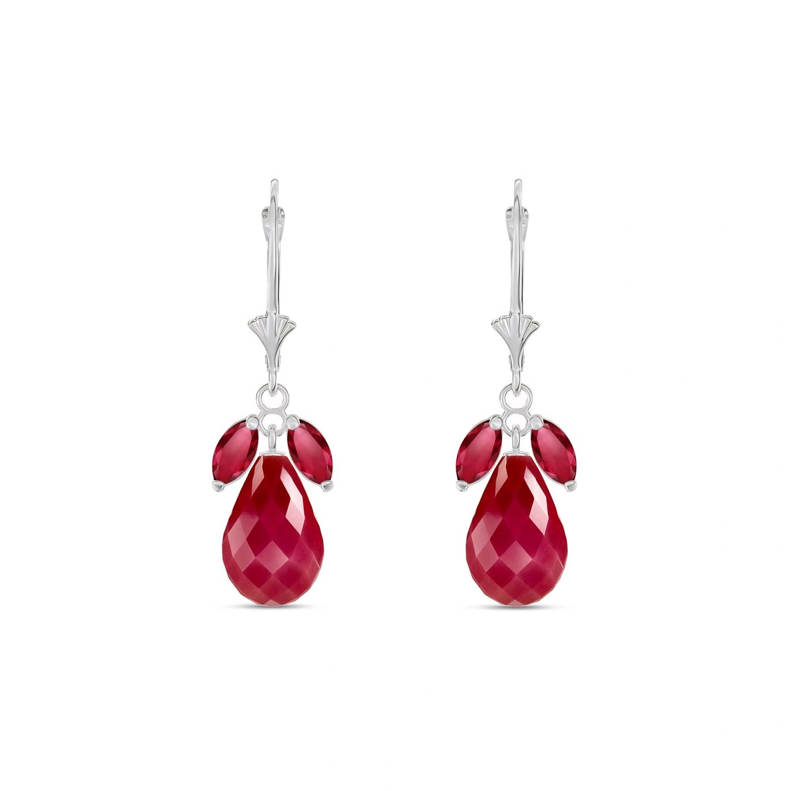 White Gold Belle Earrings Amethyst 10K — Italia