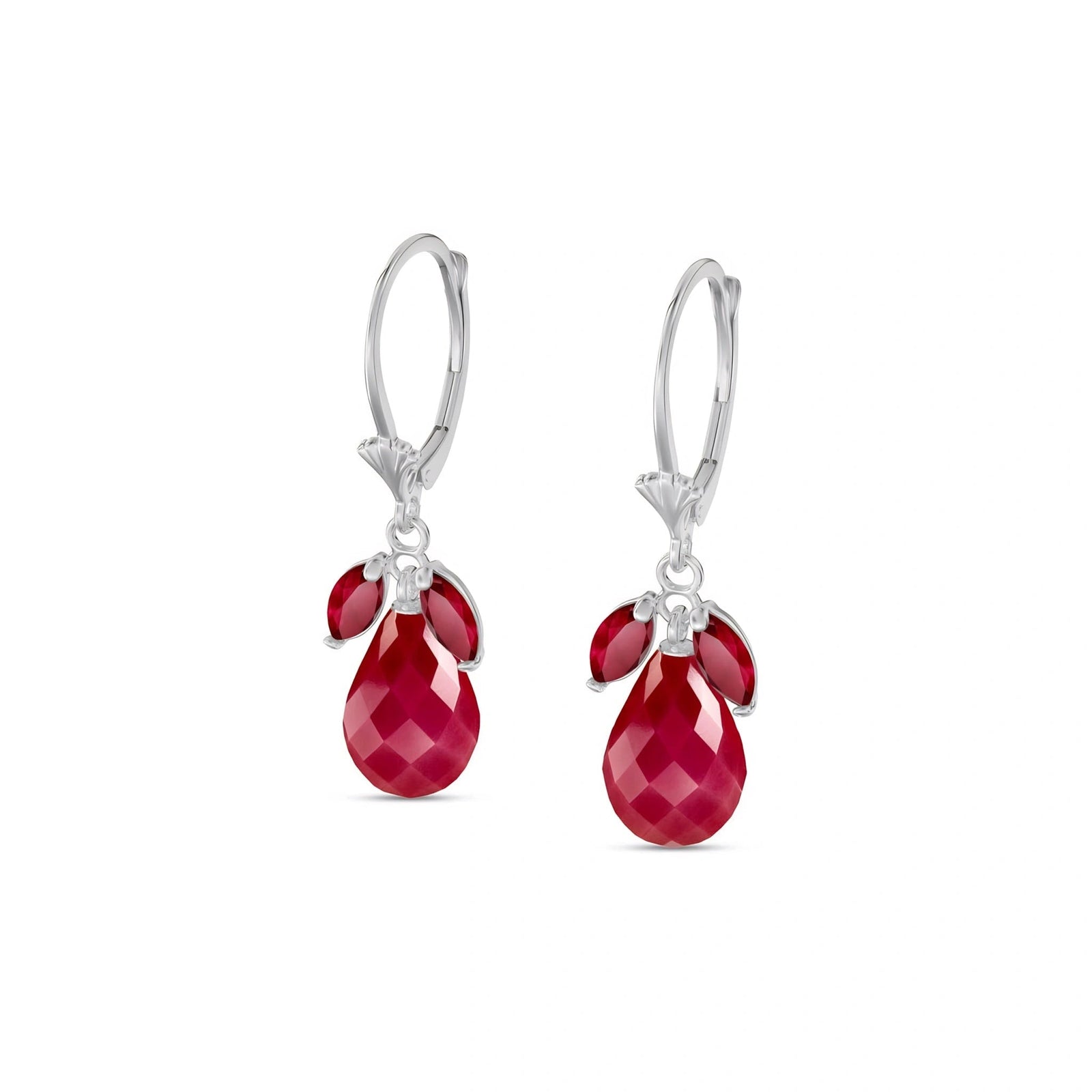 White Gold Belle Earrings Amethyst 10K — Italia