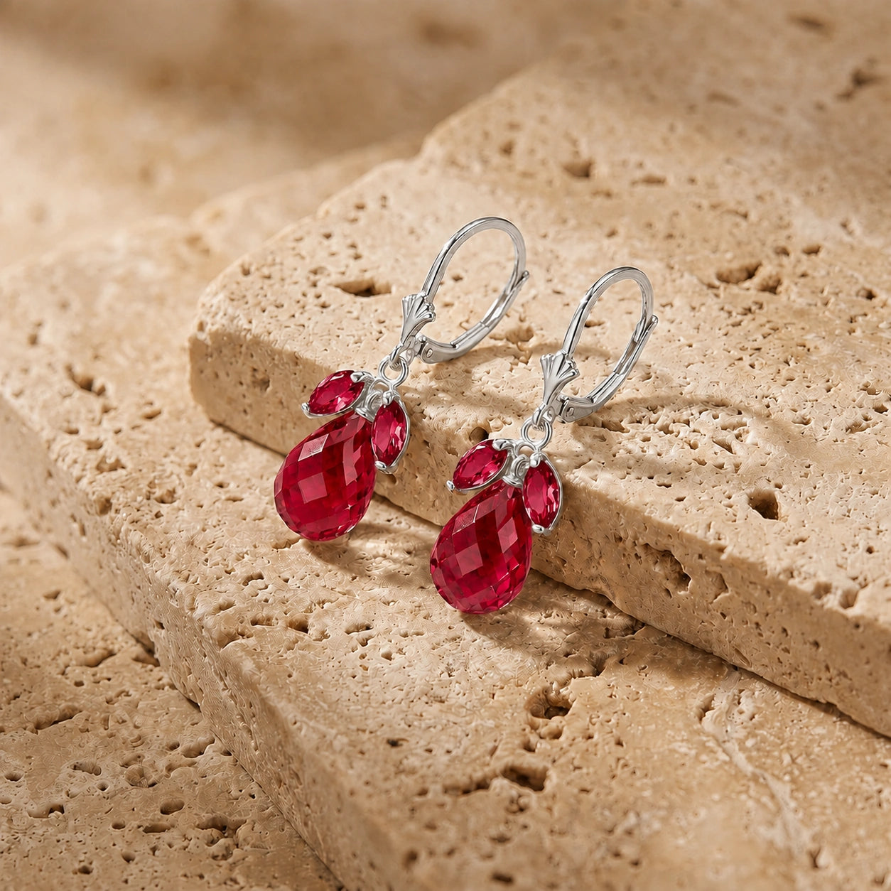White Gold Belle Earrings Amethyst 10K — Italia