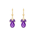 Yellow Gold Belle Earrings Amethyst 10K — Italia