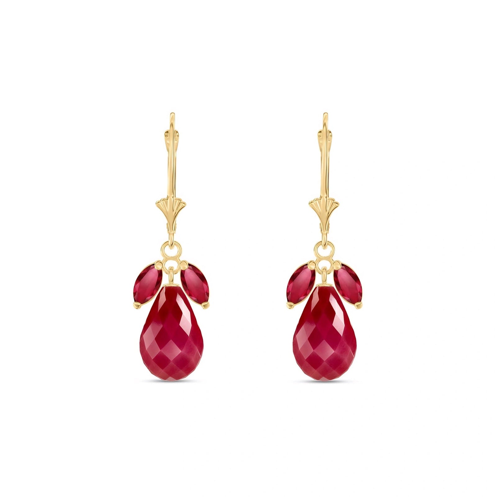 Yellow Gold Belle Earrings Amethyst 10K — Italia