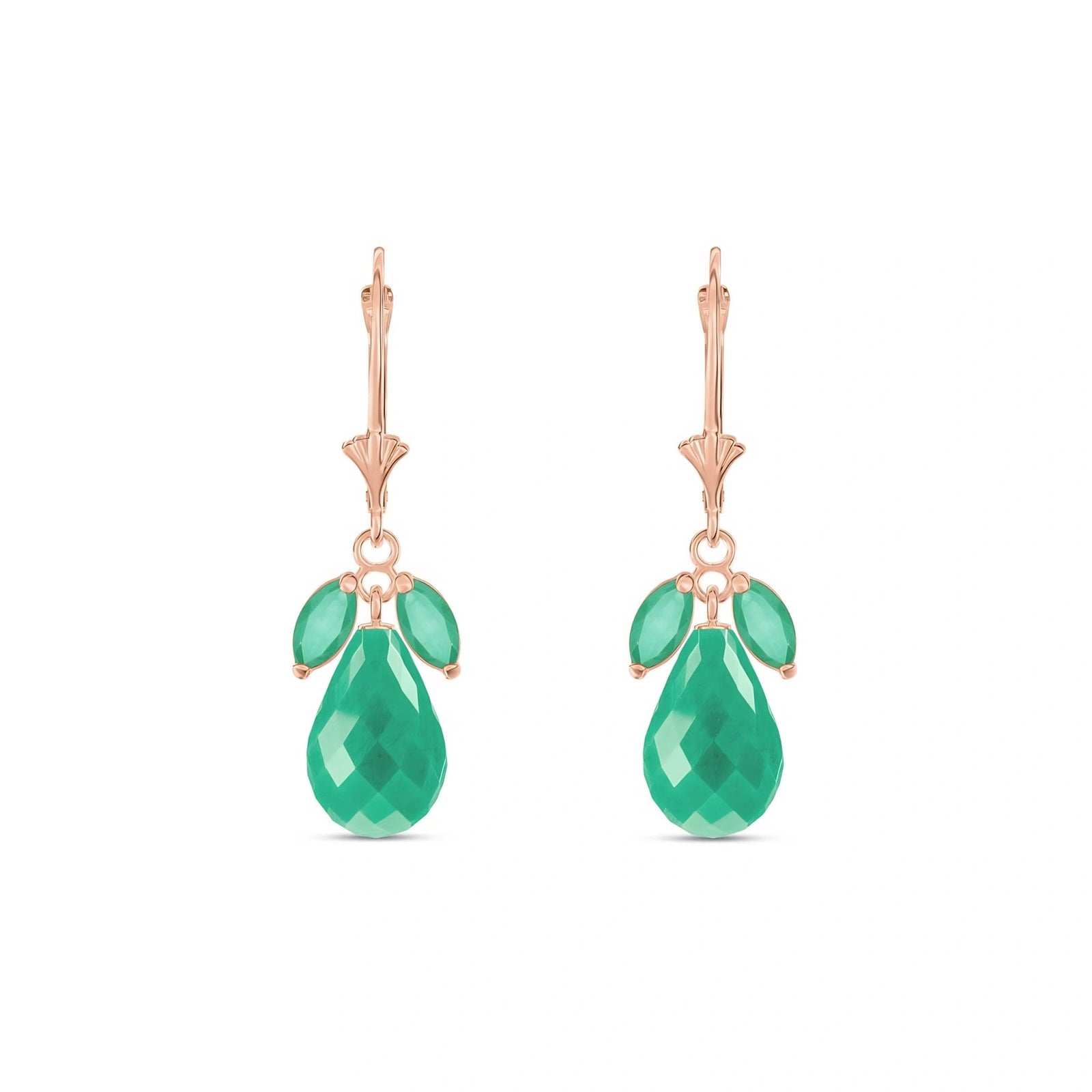 Rose Gold Belle Earrings Blue Topaz 10K — Italia