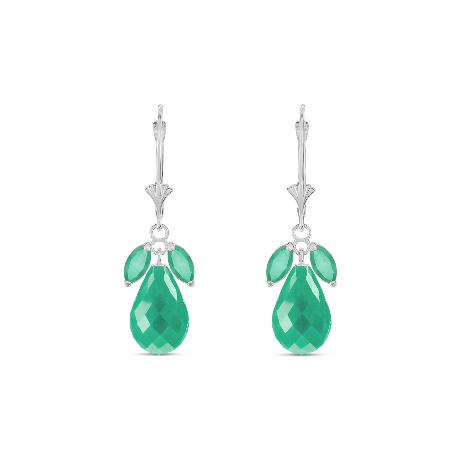 White Gold Belle Earrings Blue Topaz 10K — Italia