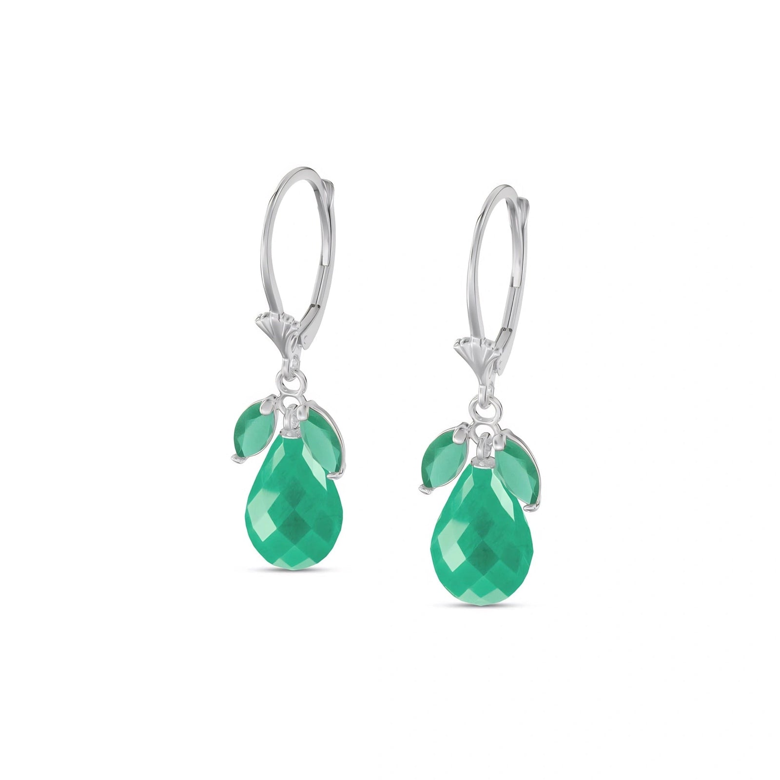 White Gold Belle Earrings Blue Topaz 10K — Italia