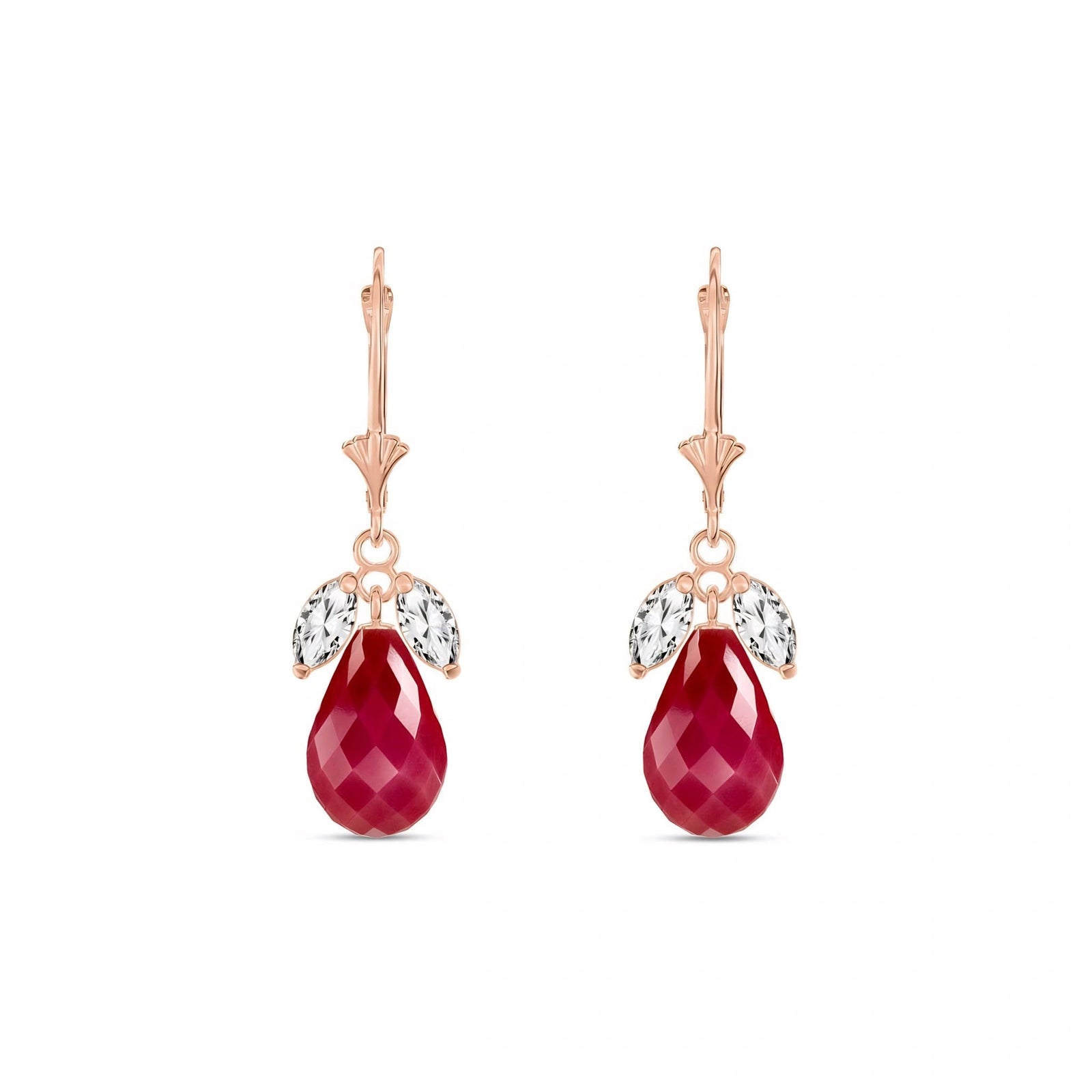 Rose Gold Belle Earrings Citrine 10K — Italia
