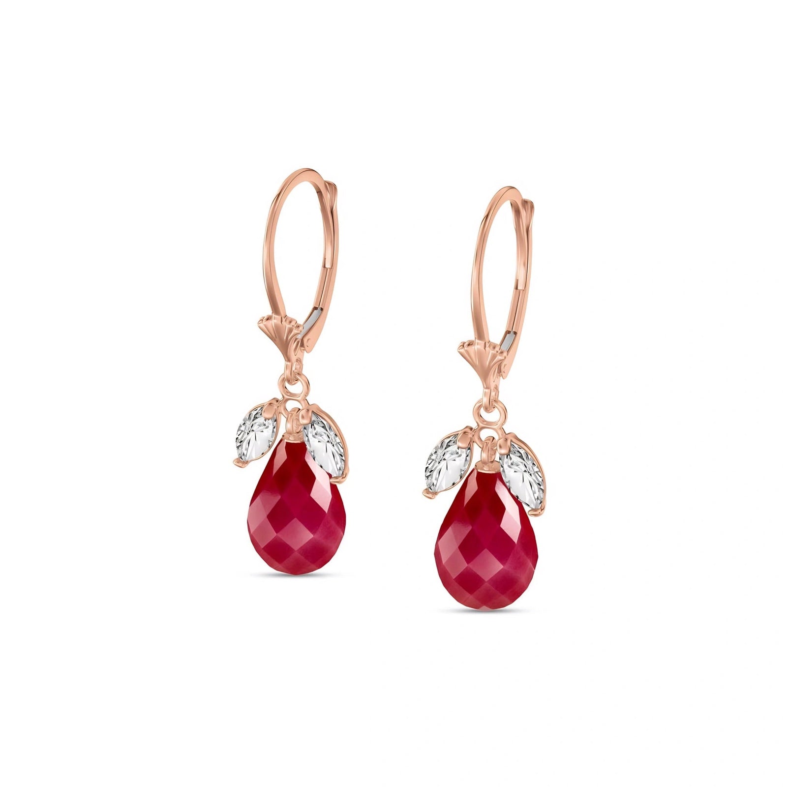 Rose Gold Belle Earrings Citrine 10K — Italia