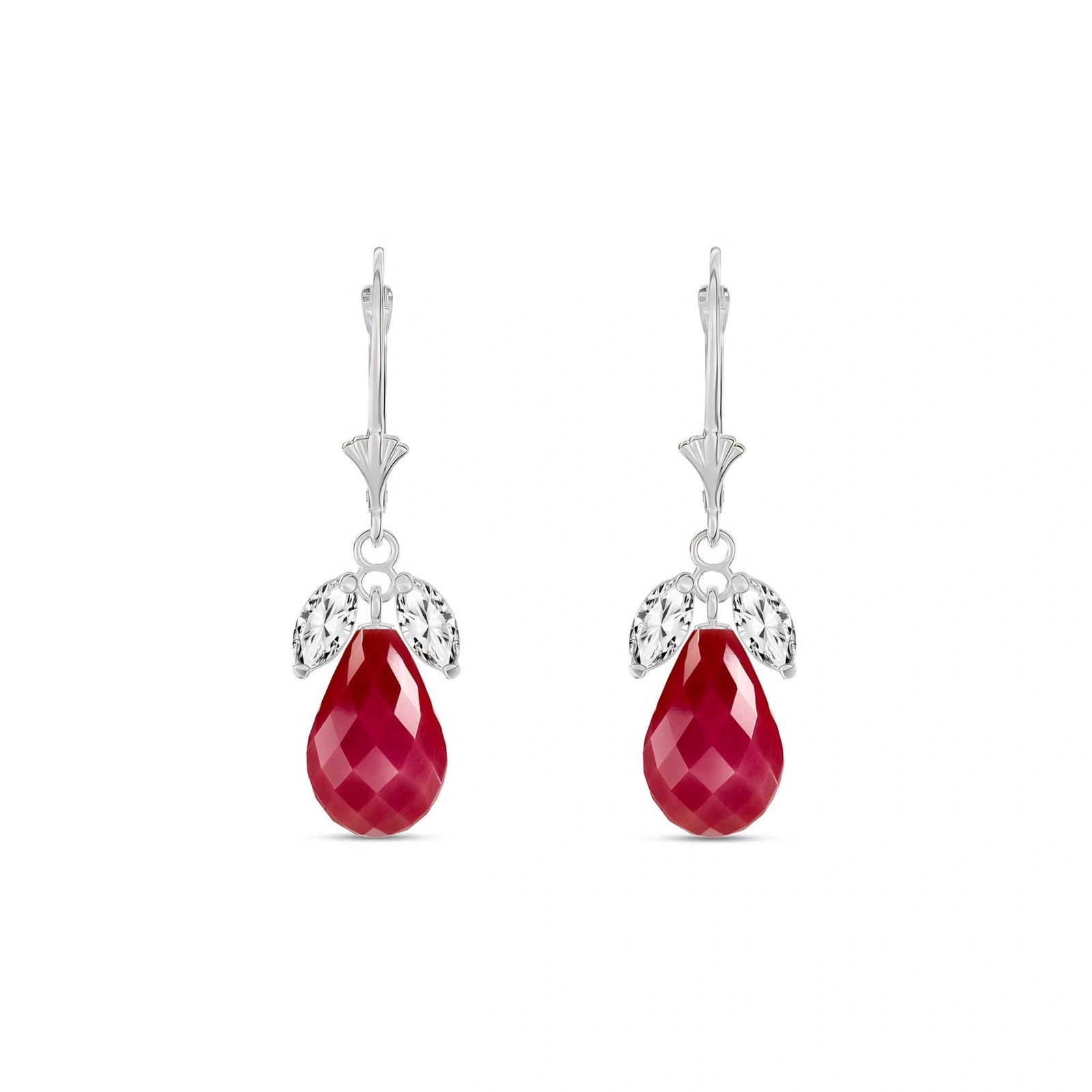 White Gold Belle Earrings Citrine 10K — Italia