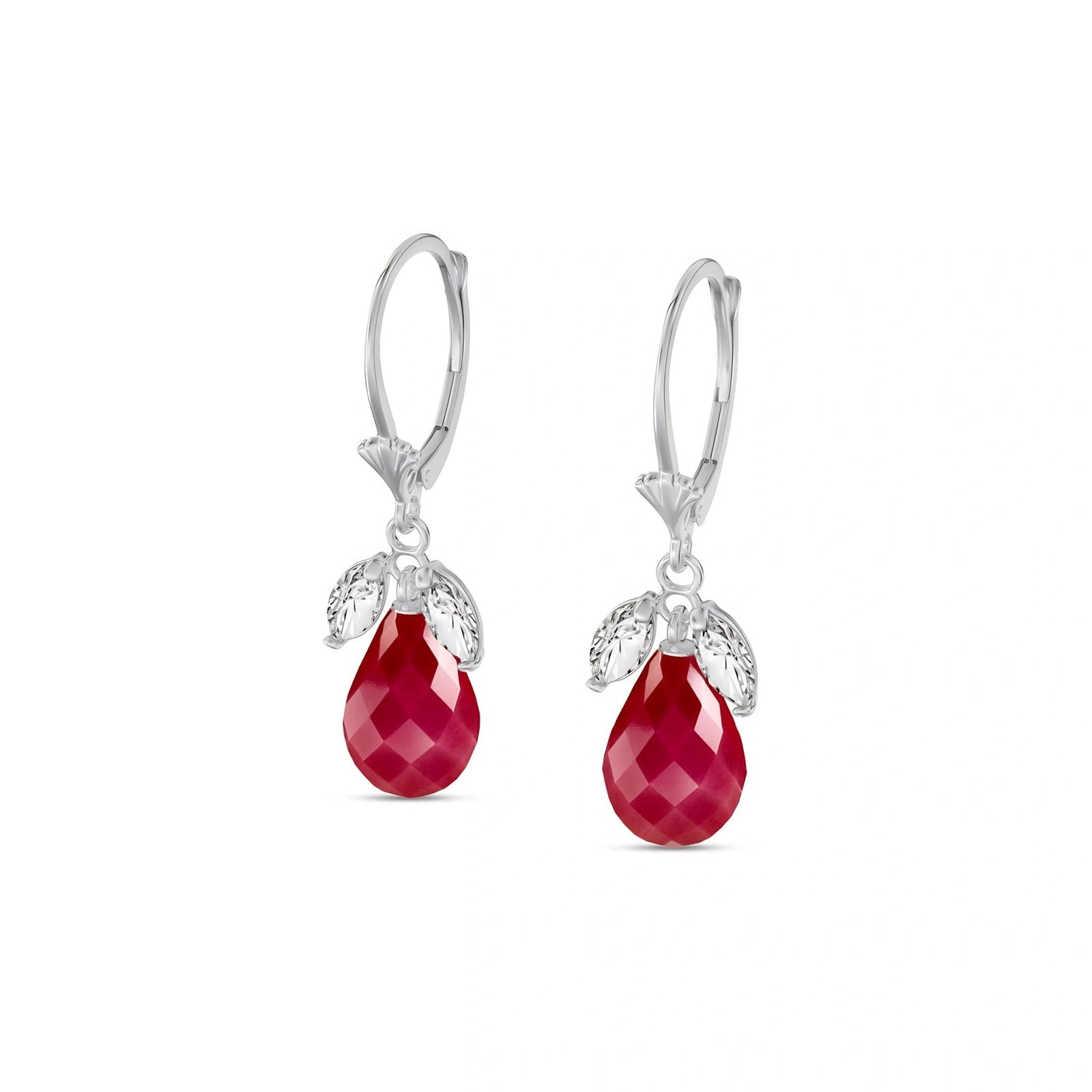 White Gold Belle Earrings Citrine 10K — Italia