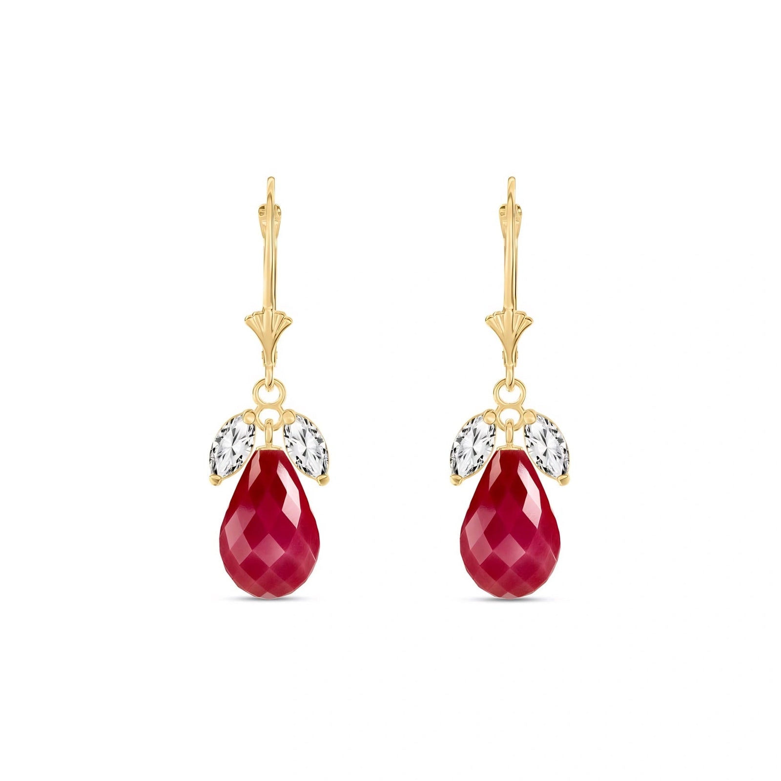 Yellow Gold Belle Earrings Citrine 10K — Italia