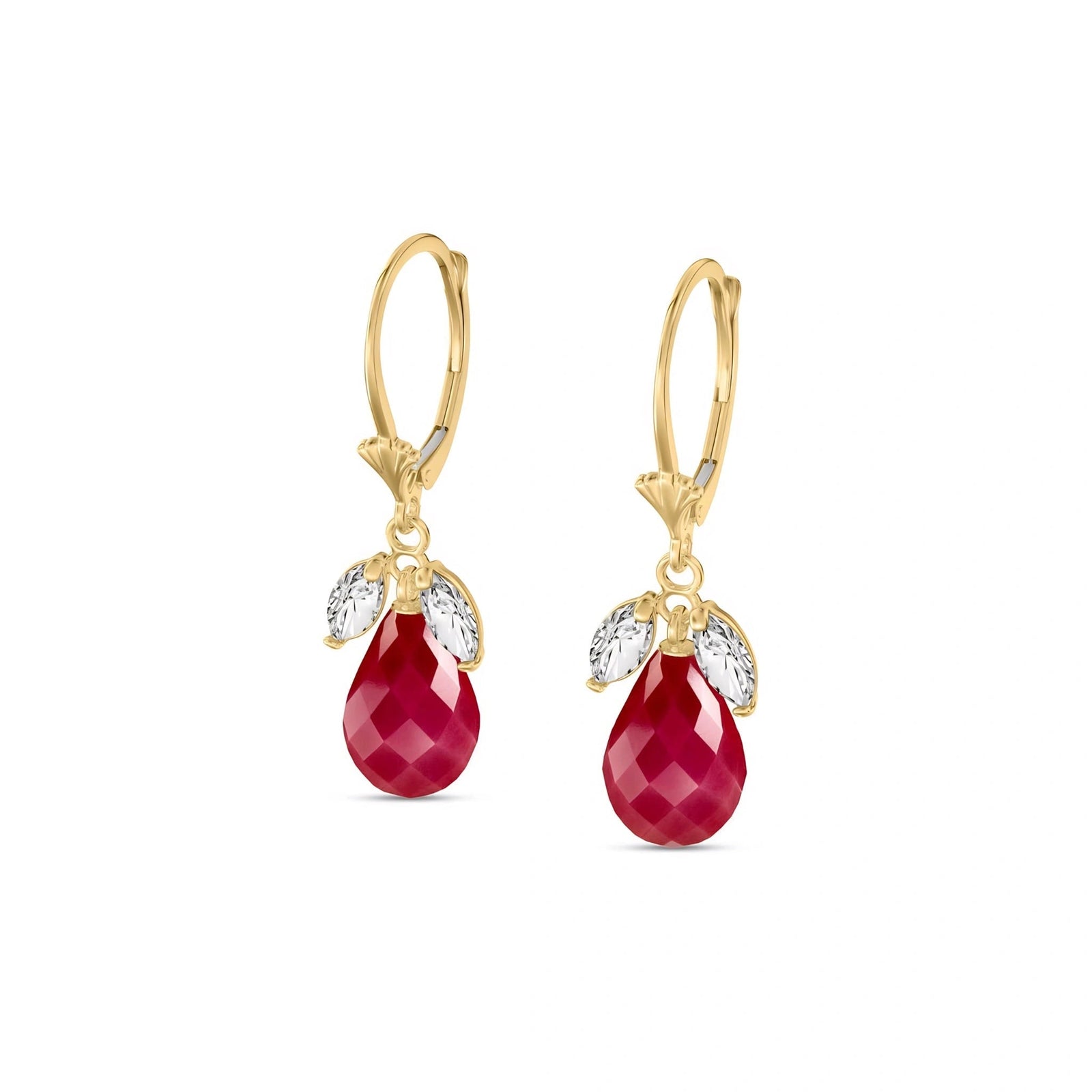 Yellow Gold Belle Earrings Citrine 10K — Italia