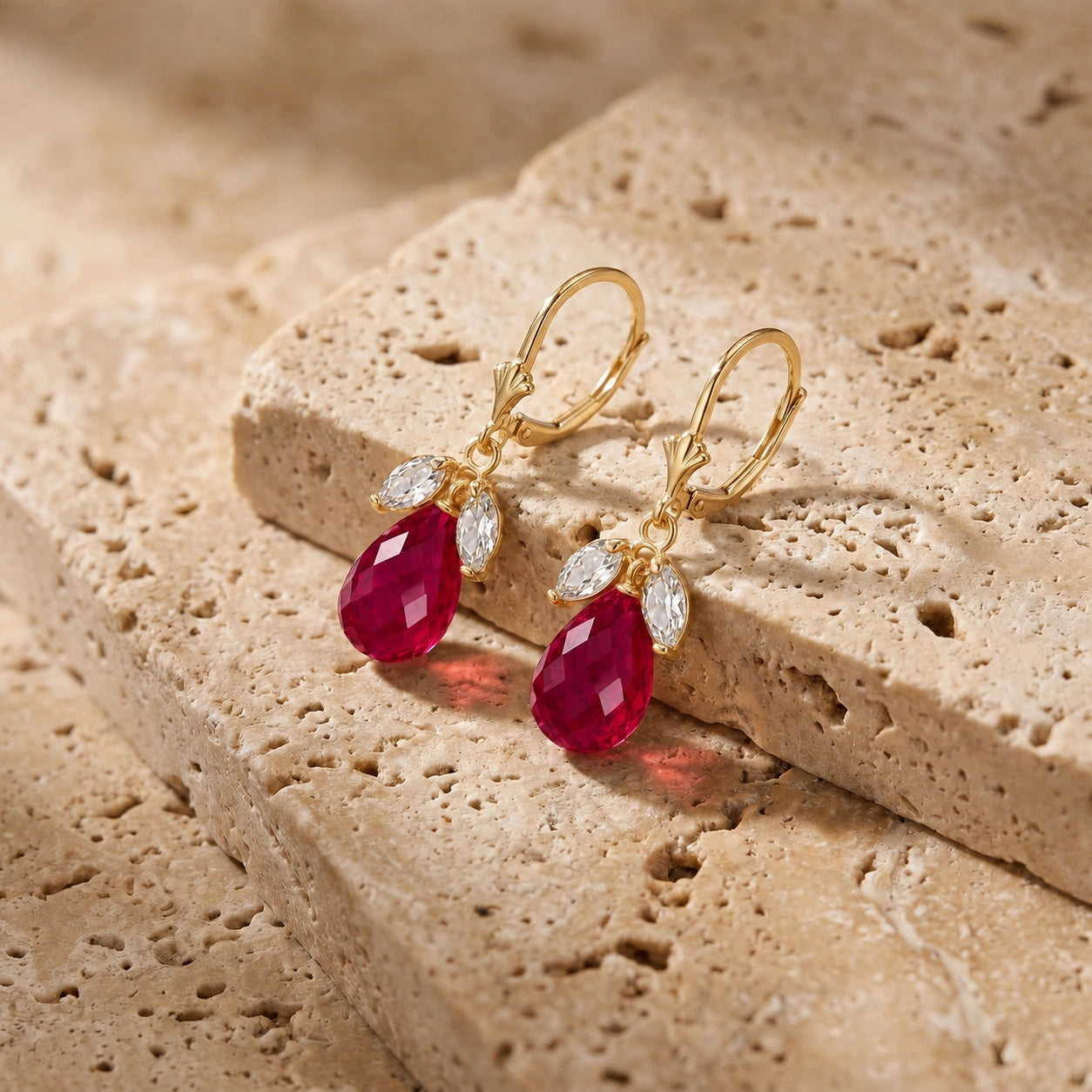 Yellow Gold Belle Earrings Citrine 10K — Italia