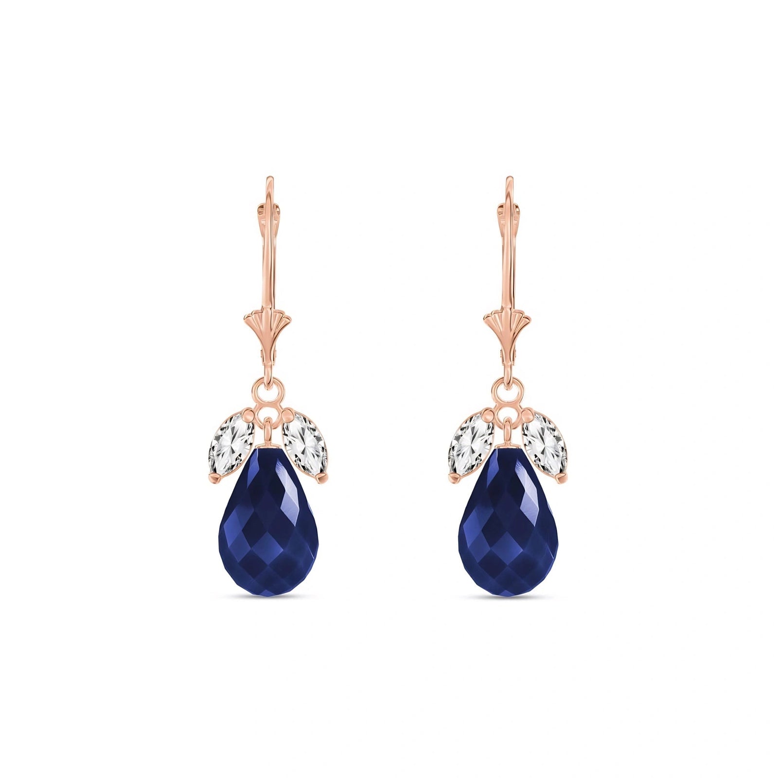 Rose Gold Belle Earrings Emerald 10K — Italia