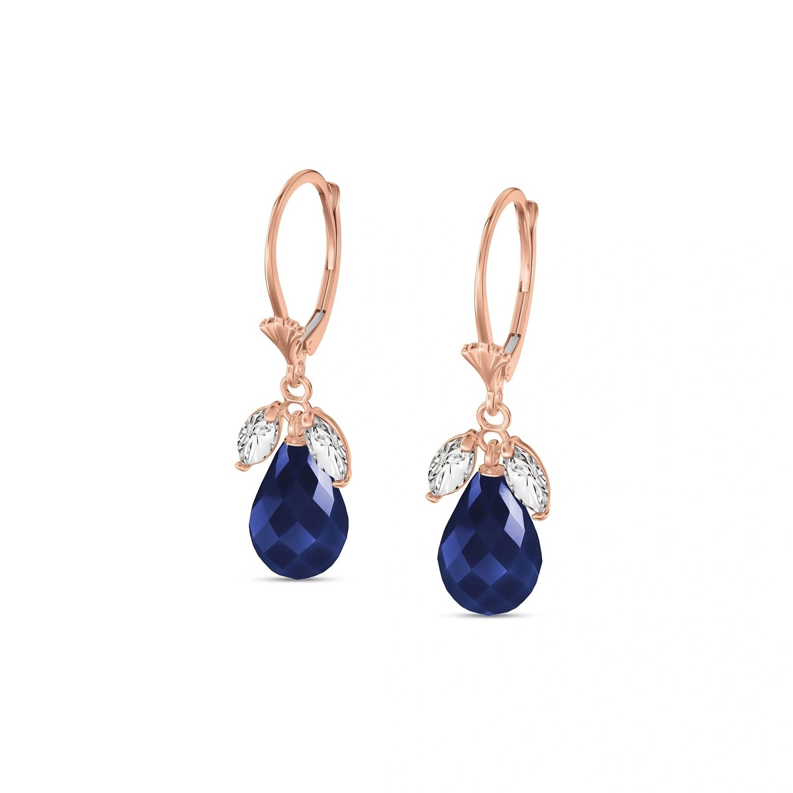 Rose Gold Belle Earrings Emerald 10K — Italia