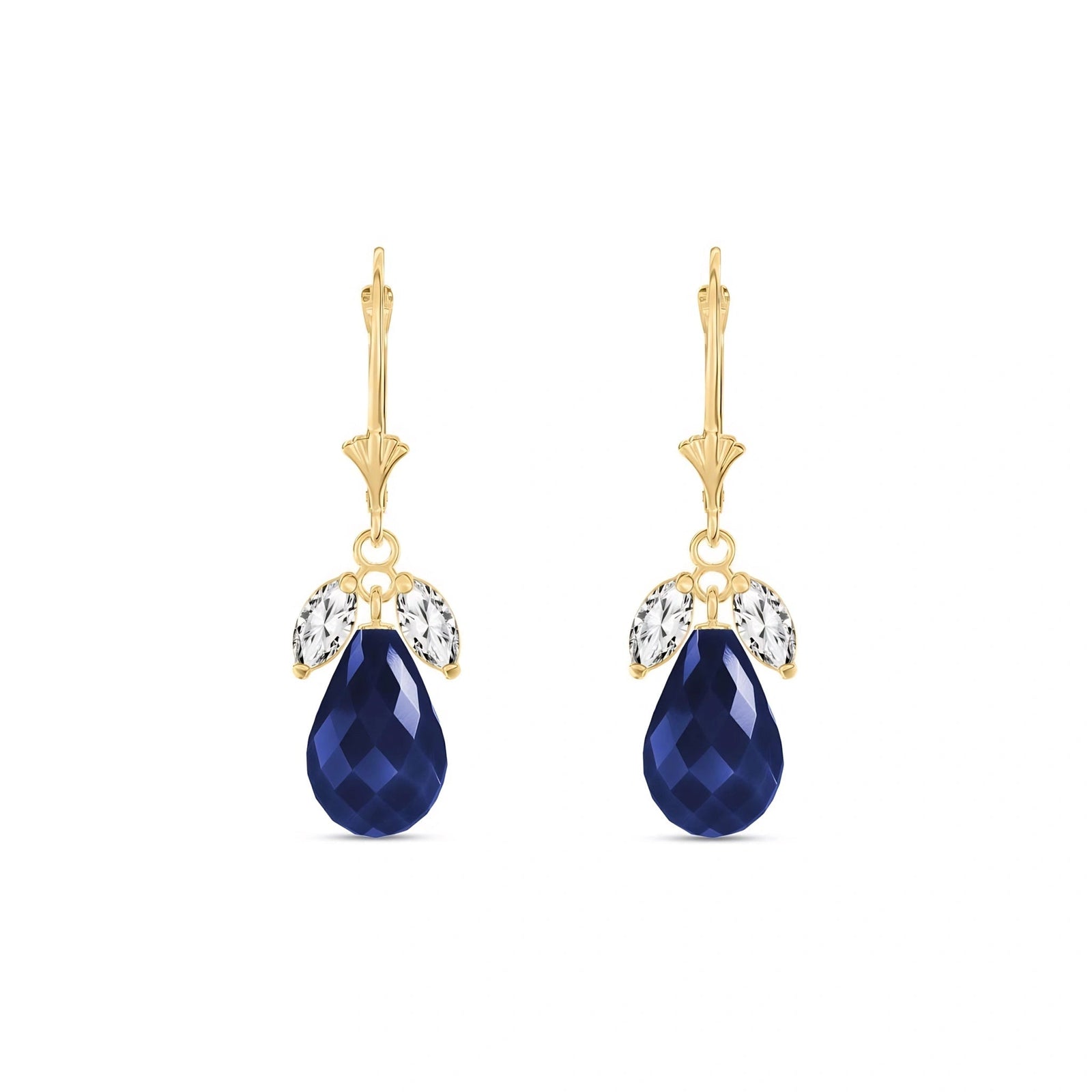 Yellow Gold Belle Earrings Emerald 10K — Italia