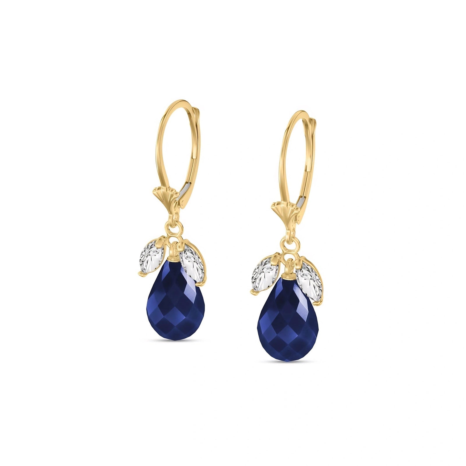Yellow Gold Belle Earrings Emerald 10K — Italia