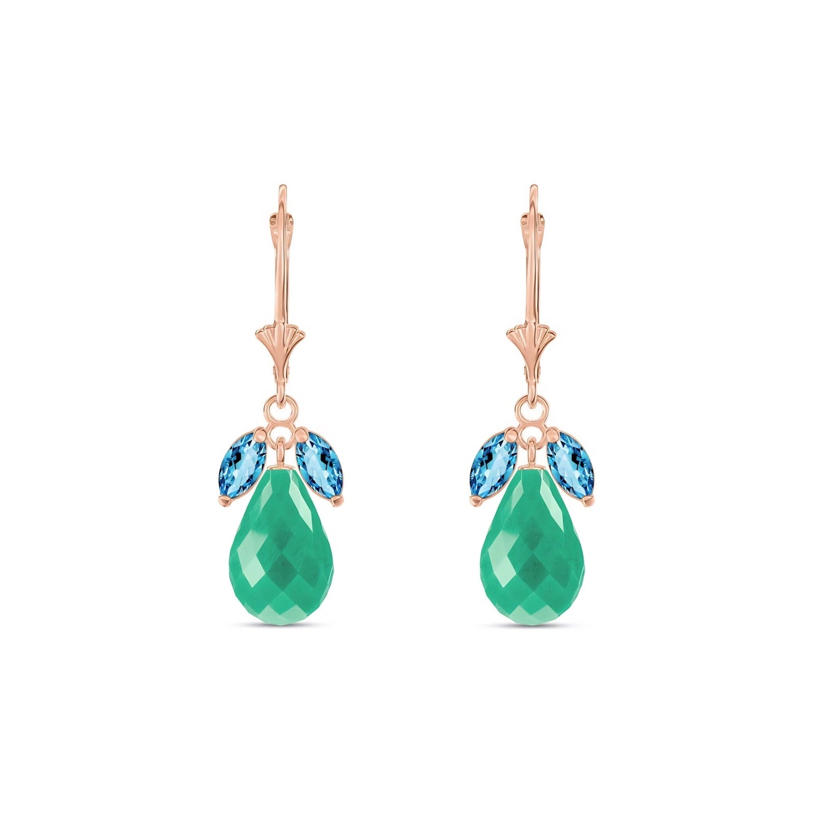 Rose Gold Belle Earrings Peridot 10K — Italia