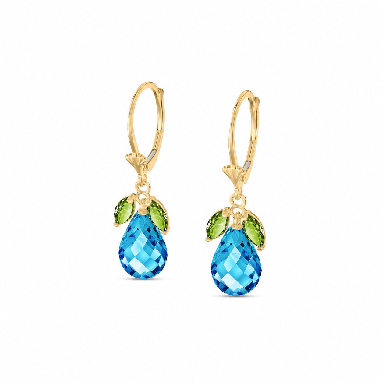 Yellow Gold Belle Earrings Peridot 10K — Italia