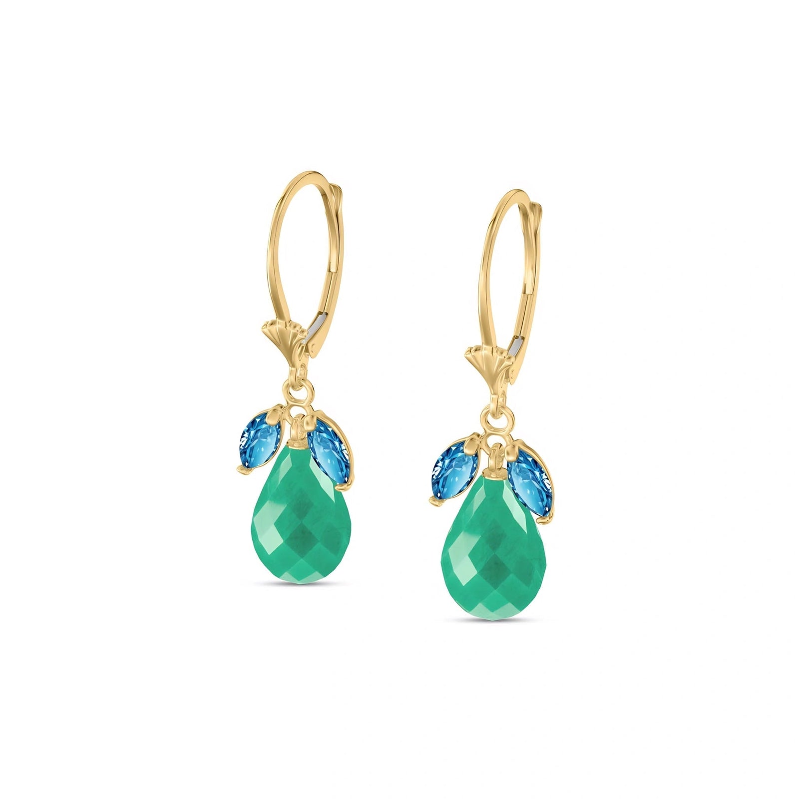 Yellow Gold Belle Earrings Peridot 10K — Italia