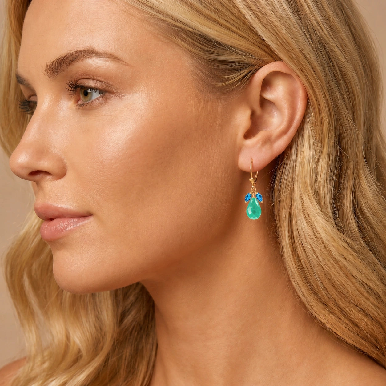Yellow Gold Belle Earrings Peridot 10K — Italia