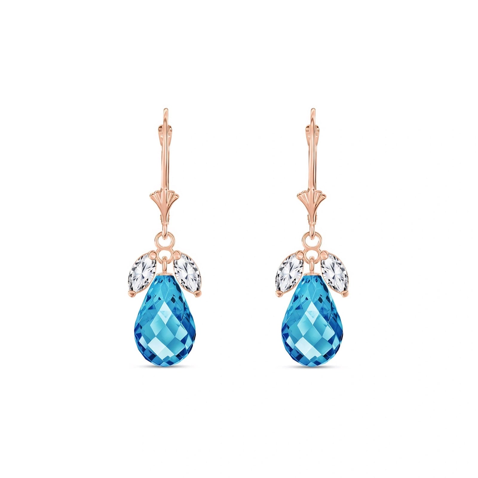 Rose Gold Belle Earrings Ruby 10K — Italia