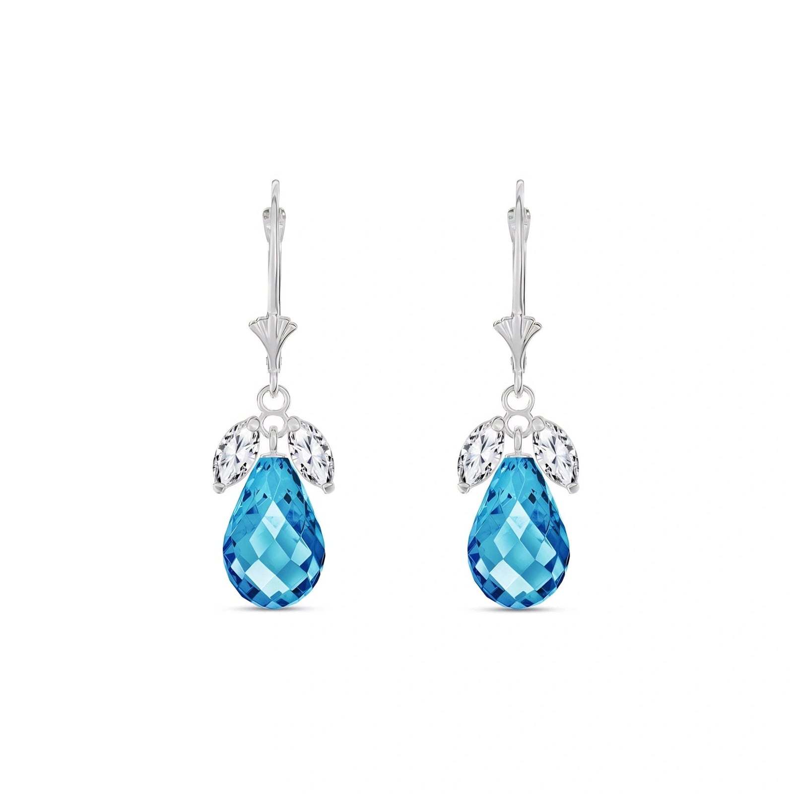 White Gold Belle Earrings Ruby 10K — Italia
