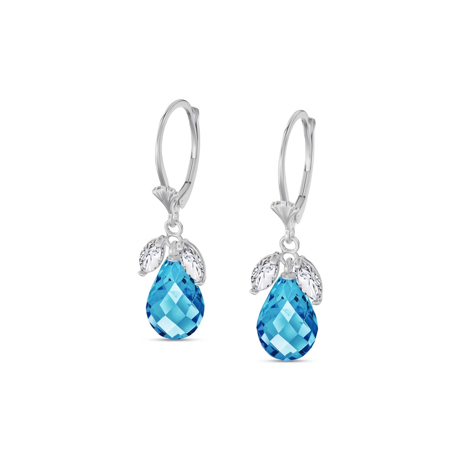 White Gold Belle Earrings Ruby 10K — Italia
