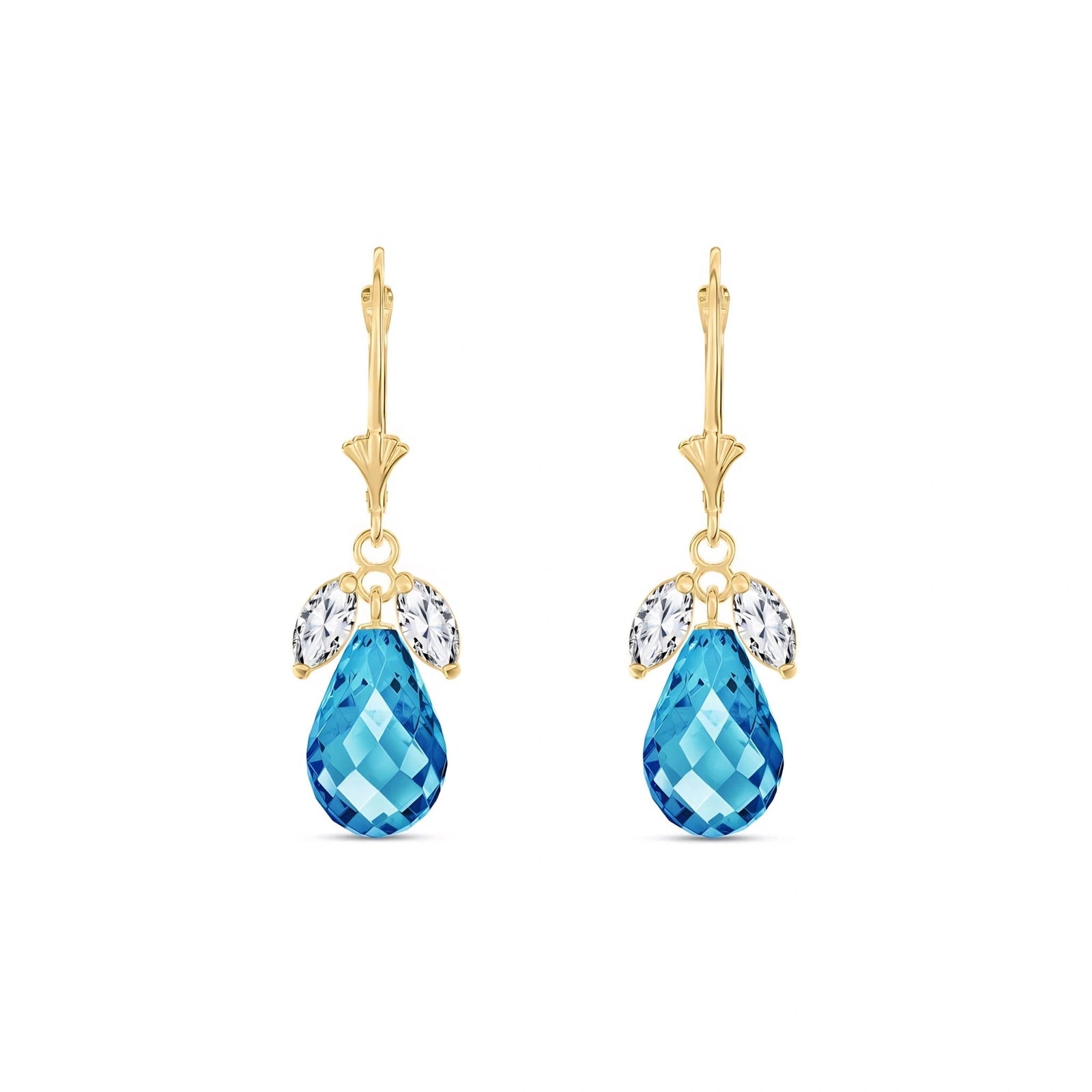 Yellow Gold Belle Earrings Ruby 10K — Italia
