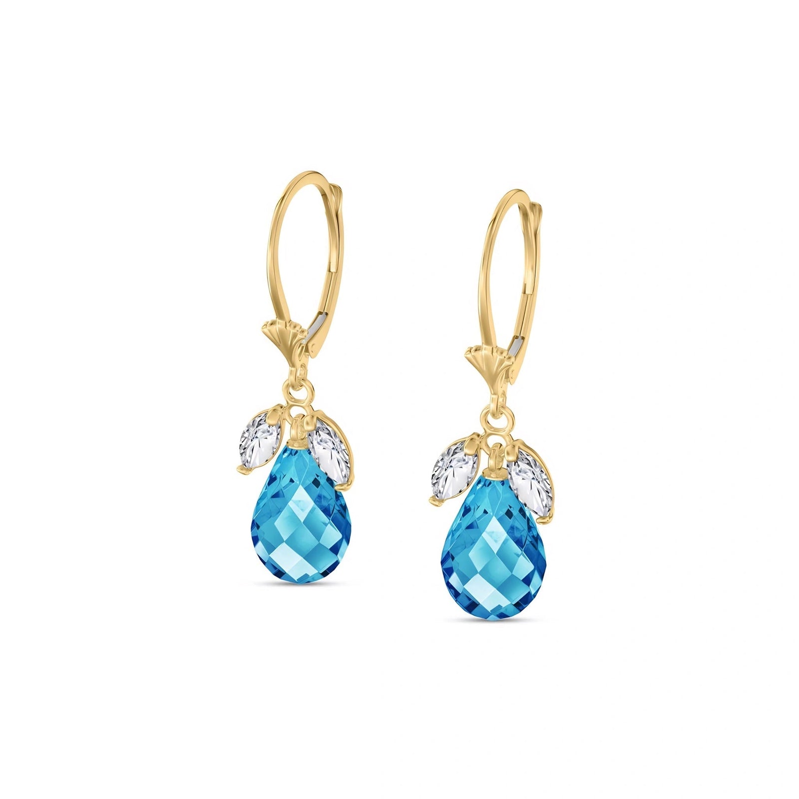 Yellow Gold Belle Earrings Ruby 10K — Italia