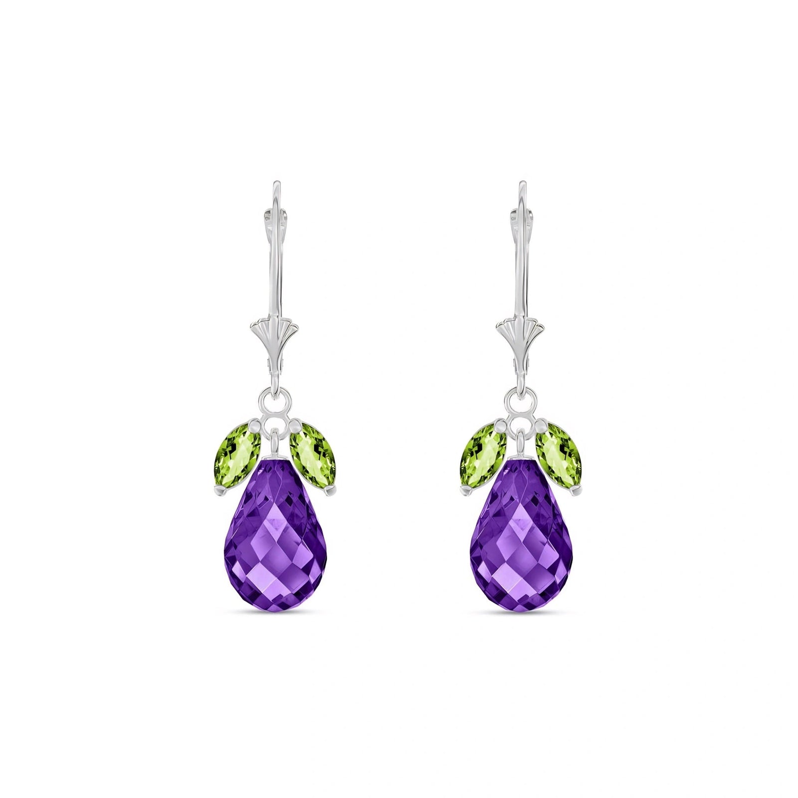 White Gold Belle Earrings White Topaz 10K — Italia