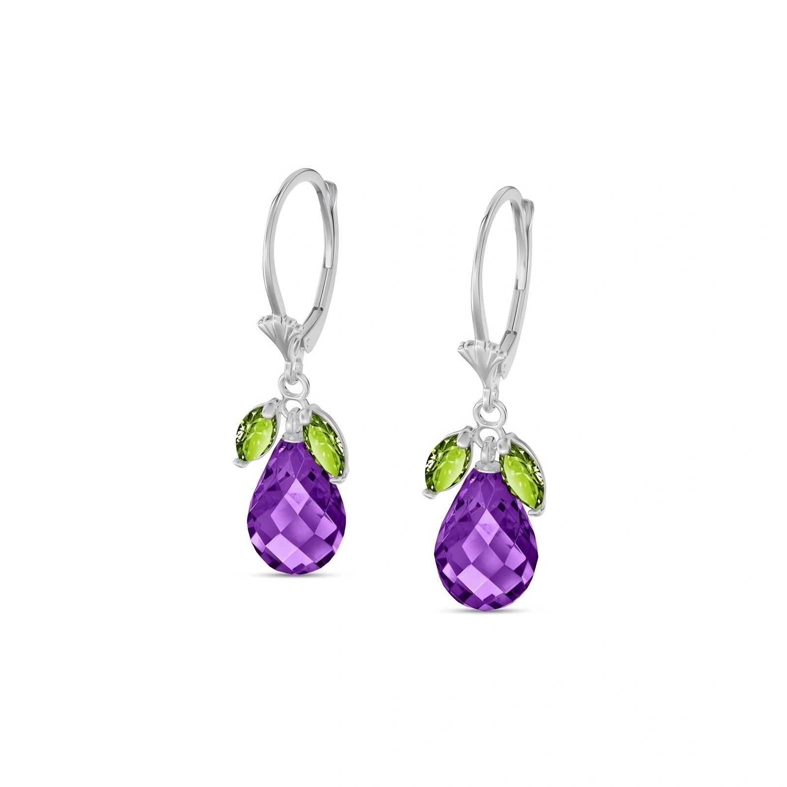 White Gold Belle Earrings White Topaz 10K — Italia