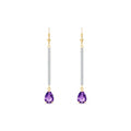 Yellow Gold Belle Earrings Amethyst 10K — Miranda