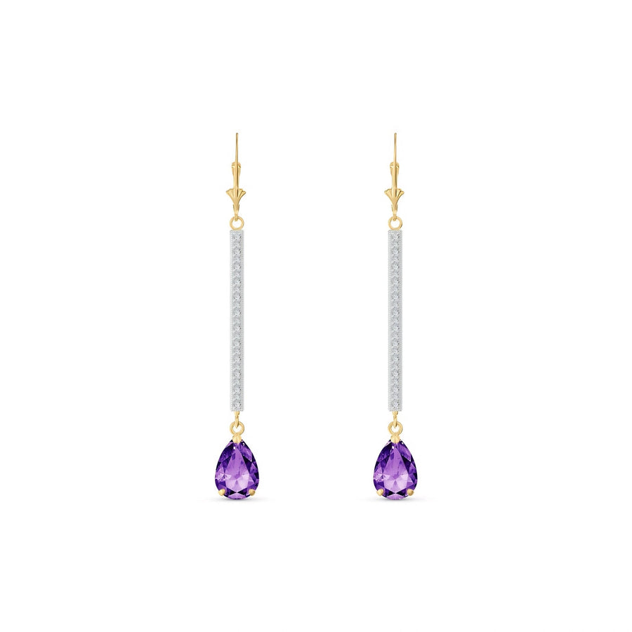 Yellow Gold Belle Earrings Amethyst 10K — Miranda