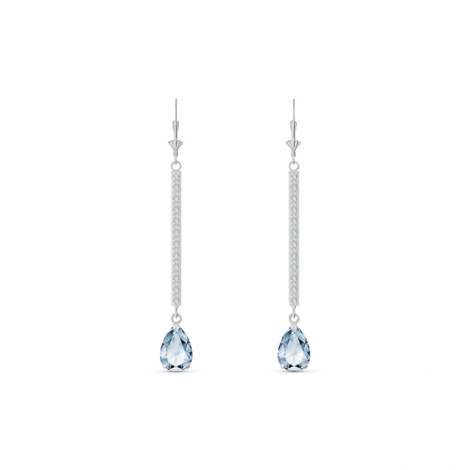 White Gold Aquamarine & Diamond — Mariafosca