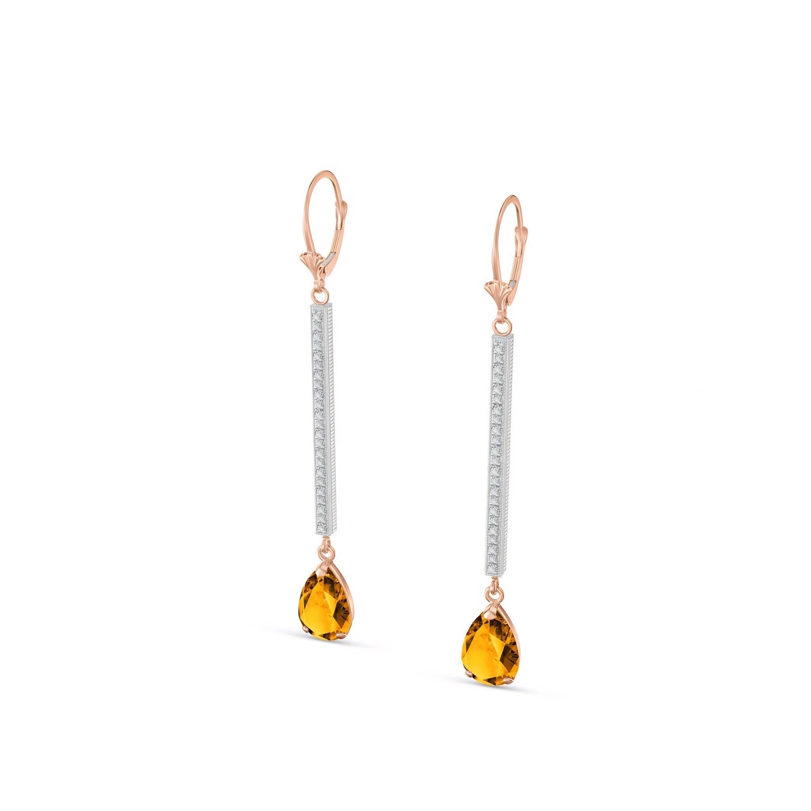 Rose Gold Belle Earrings Citrine 10K — Miranda
