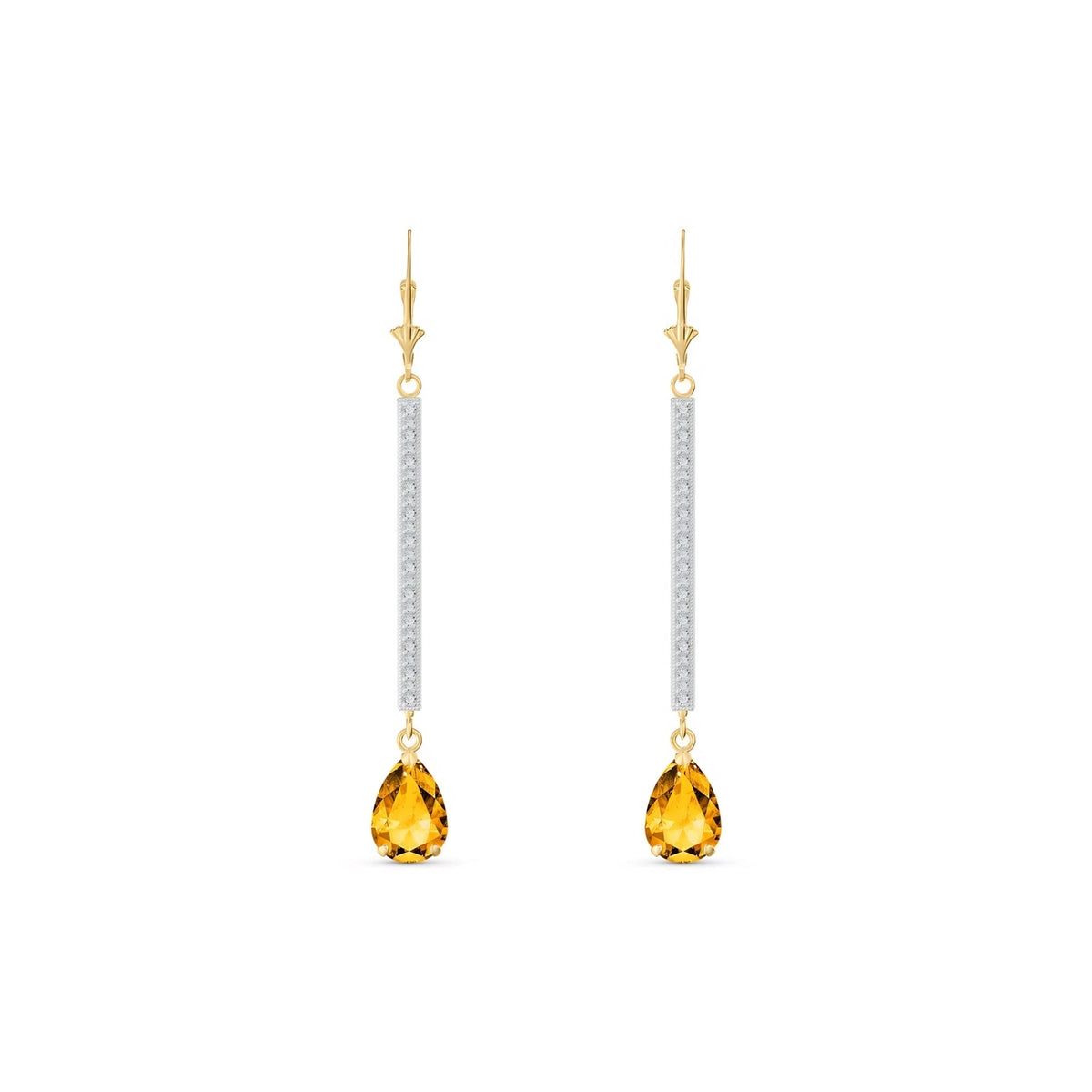 Yellow Gold Belle Earrings Citrine 10K — Miranda