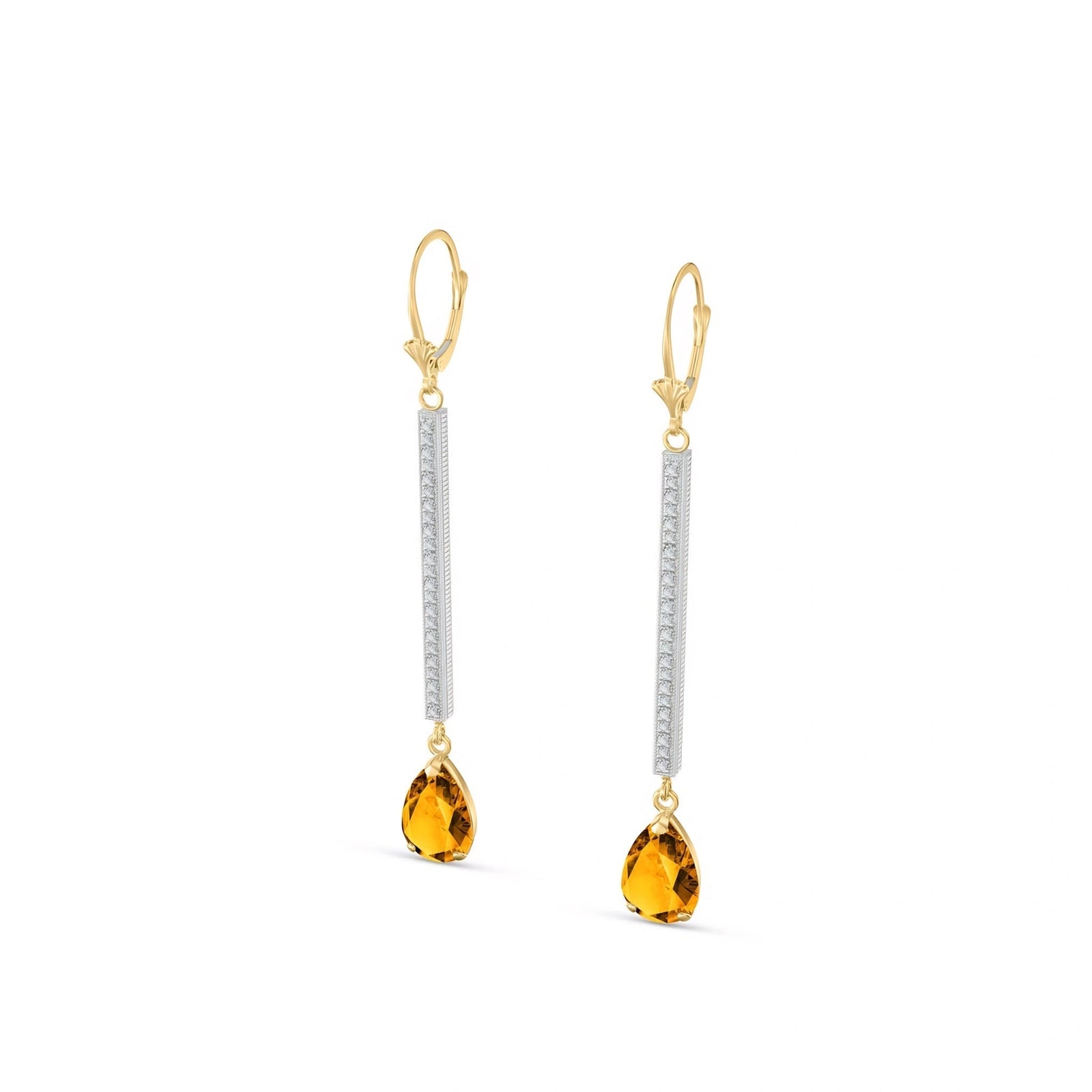 Yellow Gold Belle Earrings Citrine 10K — Miranda