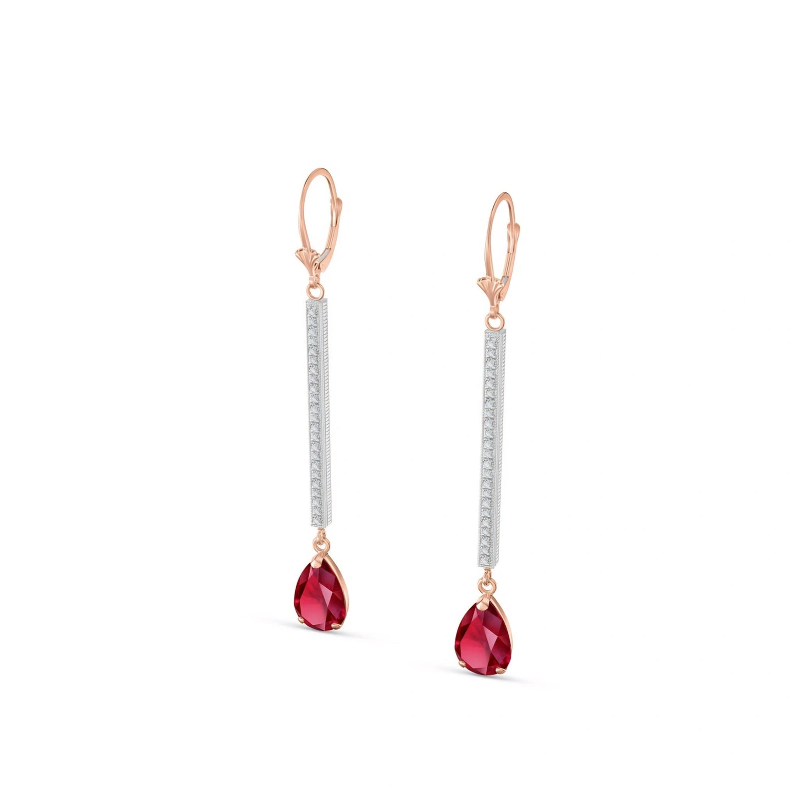 Rose Gold Belle Earrings Ruby 10K — Miranda
