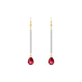 Yellow Gold Belle Earrings Ruby 10K — Miranda