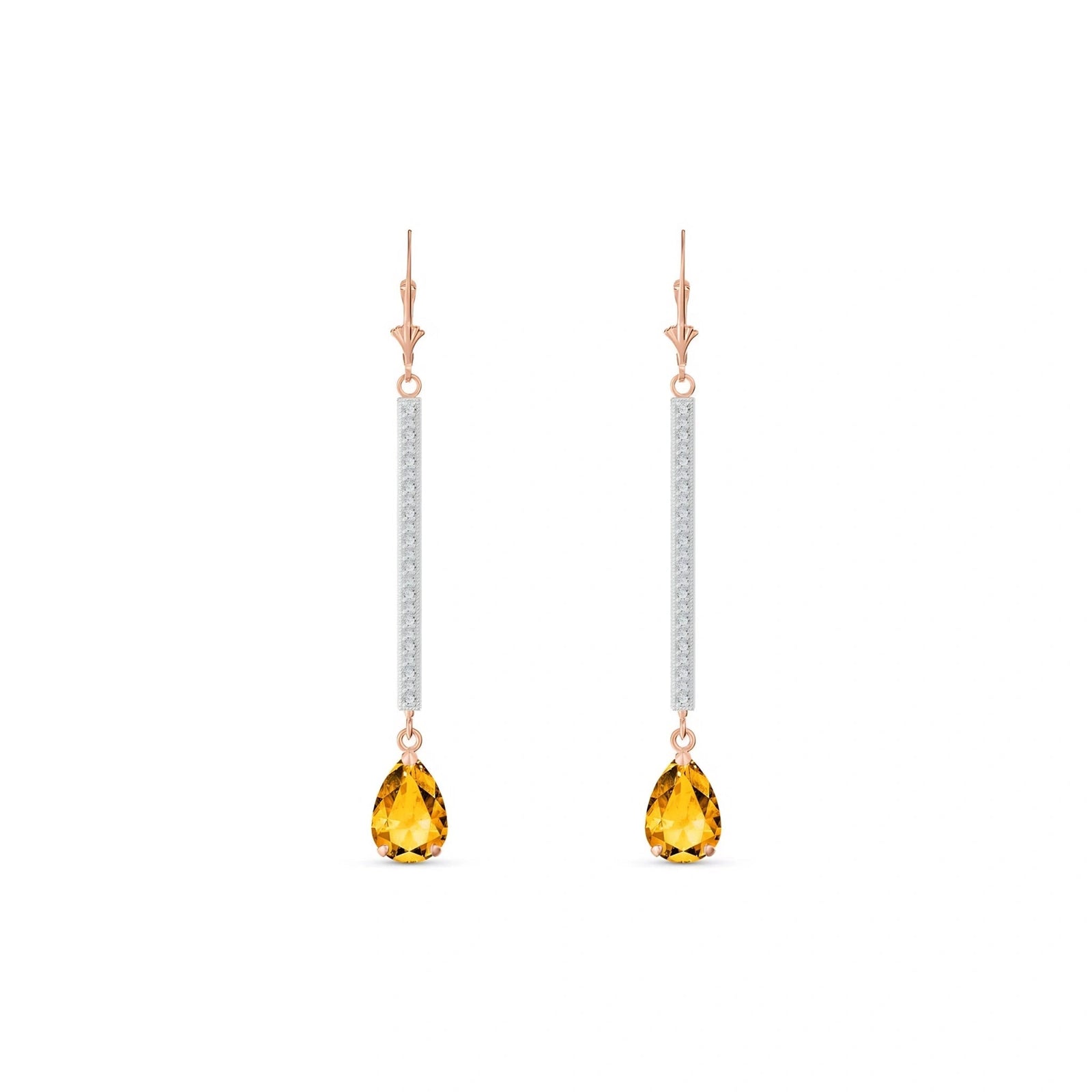 Rose Gold Diamond & Citrine — Mariafosca