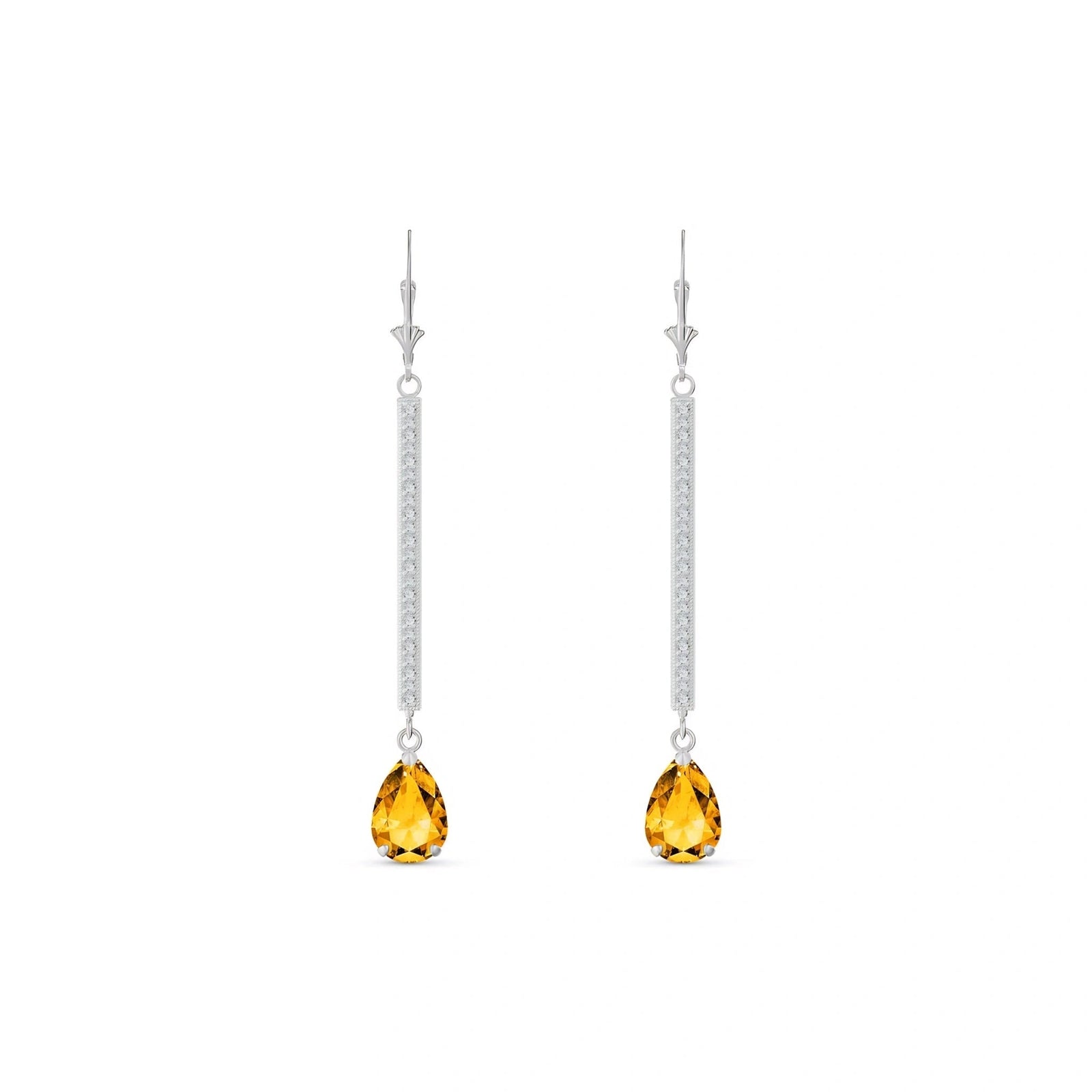 White Gold Diamond & Citrine — Mariafosca