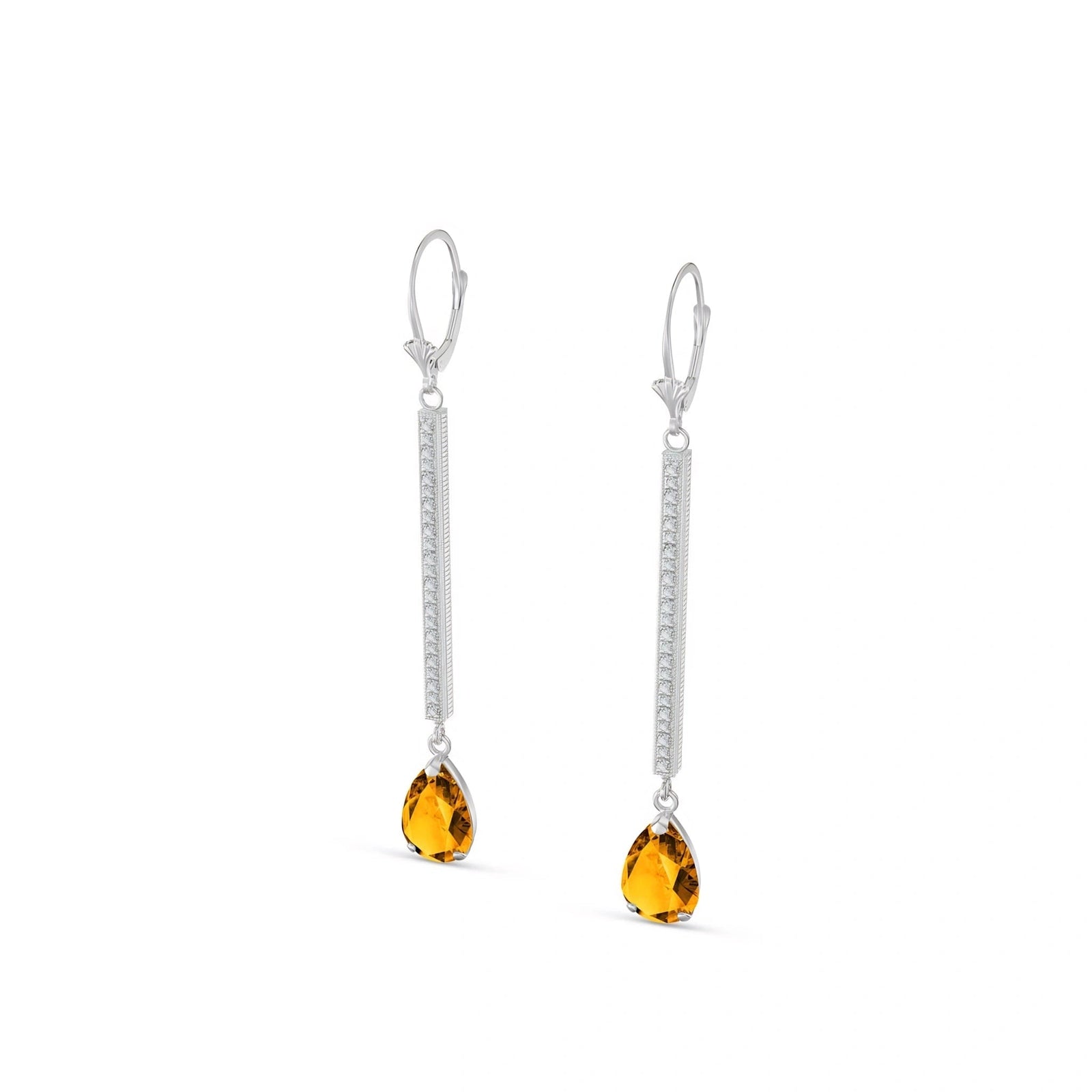 White Gold Diamond & Citrine — Mariafosca