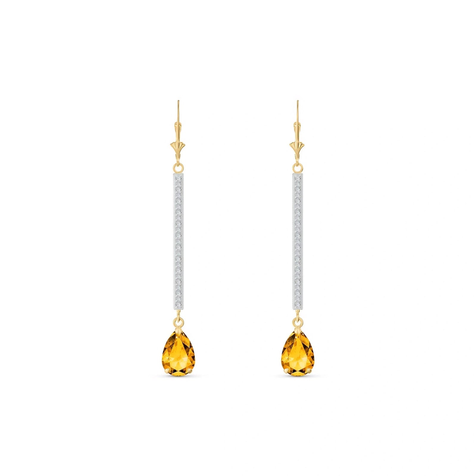 Yellow Gold Diamond & Citrine — Mariafosca