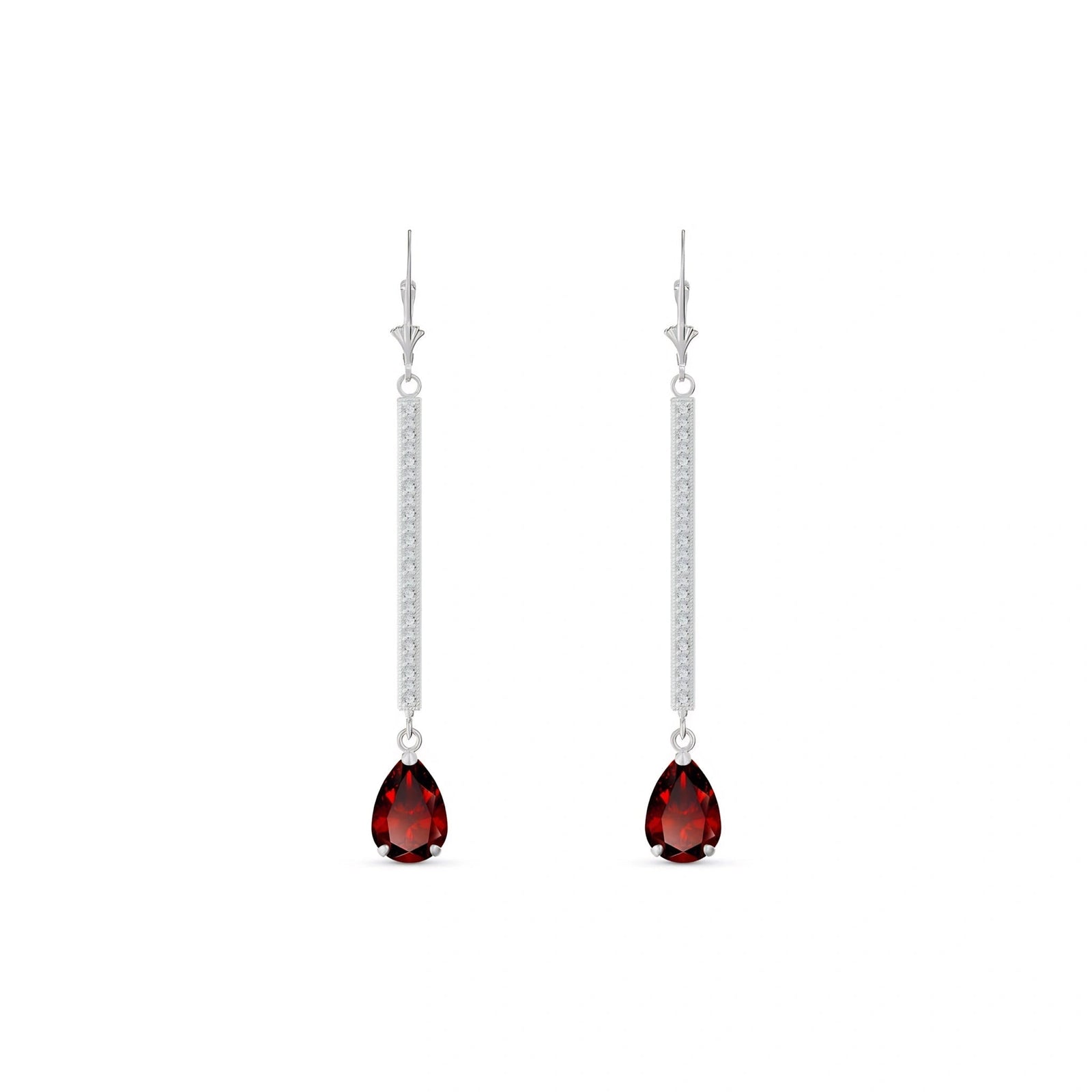 White Gold Garnet & Diamond — Mariafosca