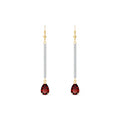 Yellow Gold Belle Earrings Garnet 10K — Miranda