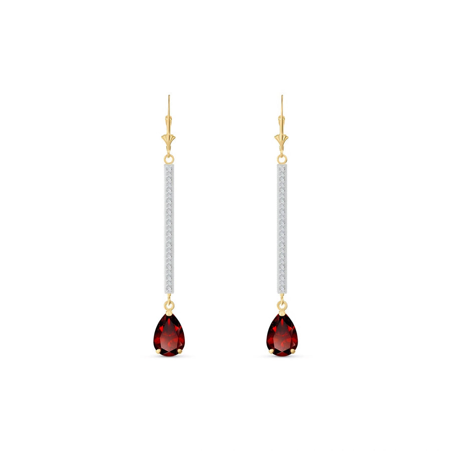 Yellow Gold Belle Earrings Garnet 10K — Miranda